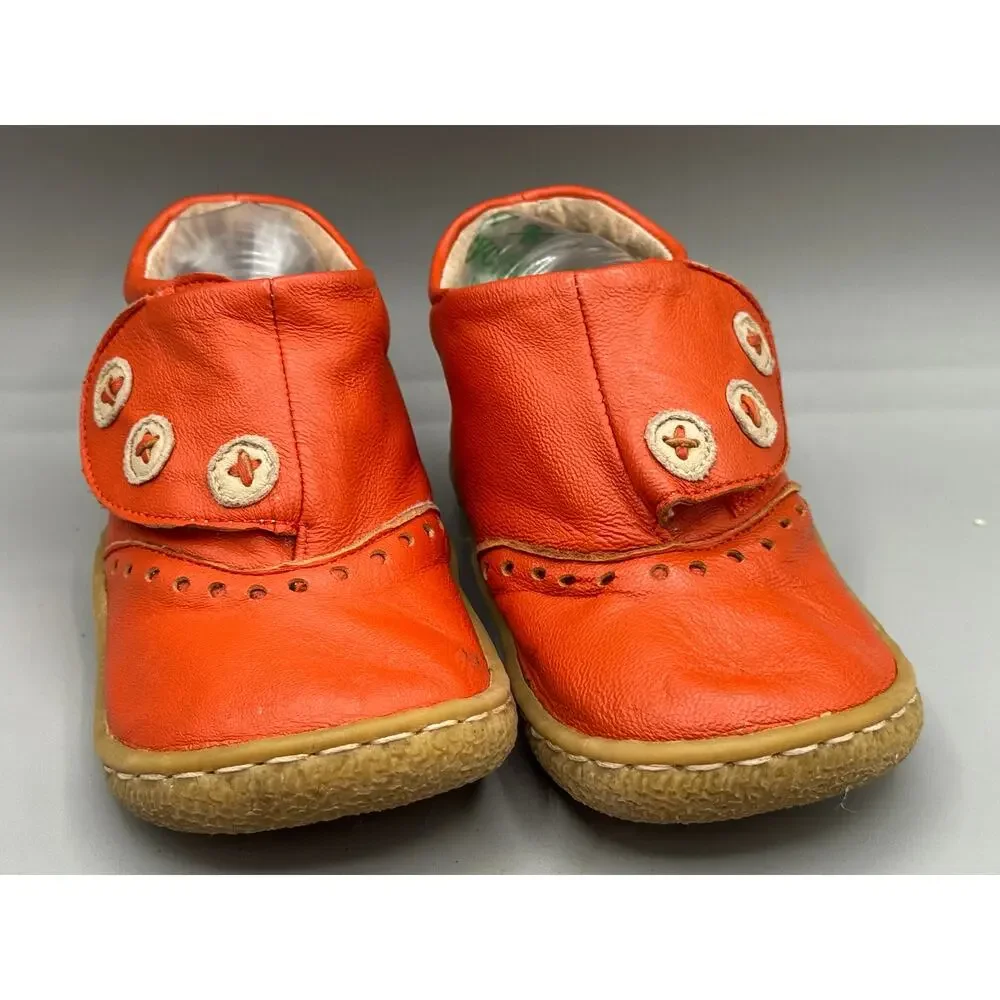 Livie & Luca Orange Leather Kids booties